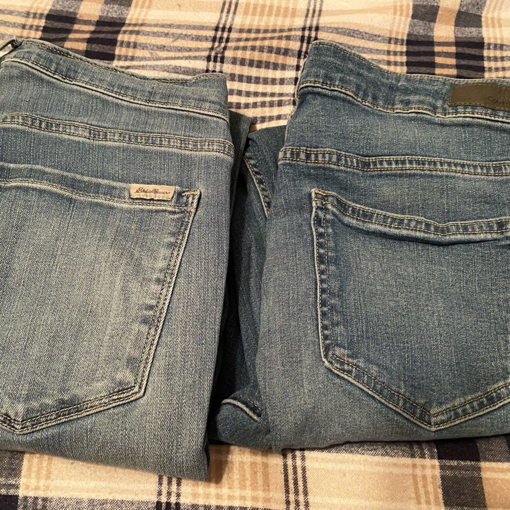 2 for 1! 2 pair womens jeans size 8 slim/skinny-Calvin Klein Jeans & Eddie Bauer